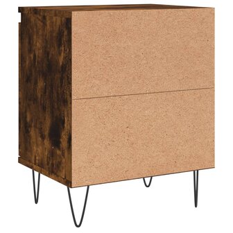 Nachtkastjes 2 st 40x30x50 cm bewerkt hout gerookt eikenkleurig 8720845904906 8