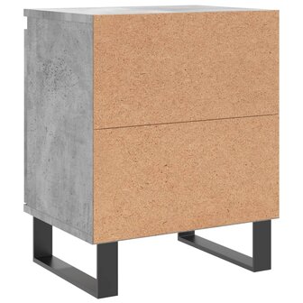 Nachtkastjes 2 st 40x30x50 cm bewerkt hout betongrijs 8720845905040 8