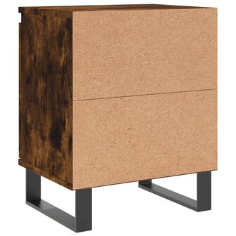 Nachtkastjes 2 st 40x30x50 cm bewerkt hout gerookt eikenkleurig 8720845905064 8