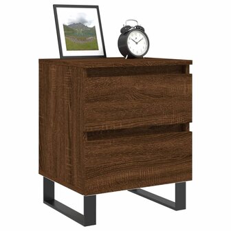 Nachtkastjes 2 st 40x35x50 cm bewerkt hout bruin eikenkleur 8720845905583 3