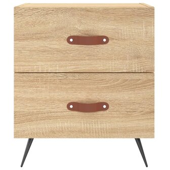 Nachtkastjes 2 st 40x35x47,5 cm bewerkt hout sonoma eikenkleur 8720845908300 6