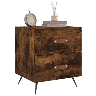 Nachtkastjes 2 st 40x35x47,5 cm bewerkt hout gerookt eikenkleur 8720845908348 4