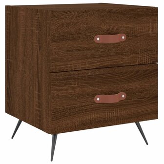 Nachtkastjes 2 st 40x35x47,5 cm bewerkt hout bruin eikenkleur 8720845908386 5