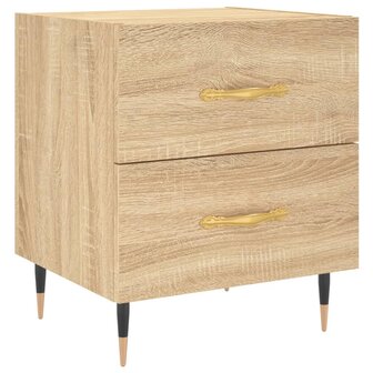 Nachtkastje 40x35x47,5 cm bewerkt hout sonoma eikenkleurig 8720845908454 2