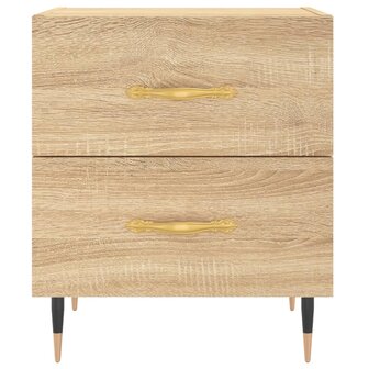 Nachtkastjes 2 st 40x35x47,5 cm bewerkt hout sonoma eikenkleur 8720845908461 6