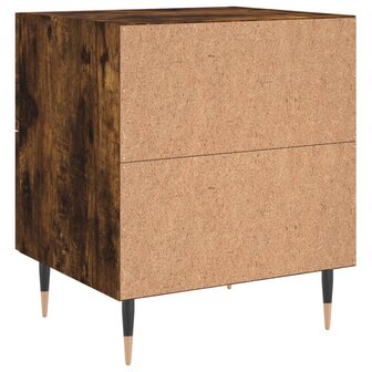 Nachtkastjes 2 st 40x35x47,5 cm bewerkt hout gerookt eikenkleur 8720845908508 9