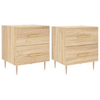 Nachtkastjes 2 st 40x35x47,5 cm bewerkt hout sonoma eikenkleur 8720845908621 2