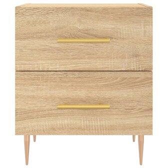 Nachtkastjes 2 st 40x35x47,5 cm bewerkt hout sonoma eikenkleur 8720845908621 6