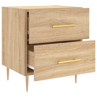 Nachtkastjes 2 st 40x35x47,5 cm bewerkt hout sonoma eikenkleur 8720845908621 8