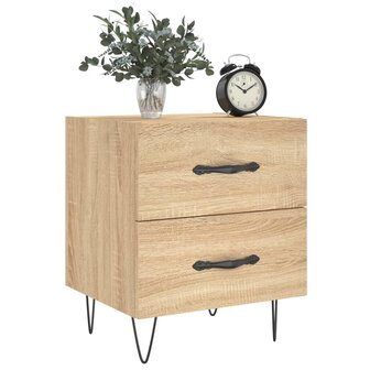 Nachtkastjes 2 st 40x35x47,5 cm bewerkt hout sonoma eikenkleur 8720845908782 4