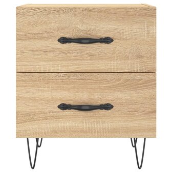 Nachtkastjes 2 st 40x35x47,5 cm bewerkt hout sonoma eikenkleur 8720845908782 6