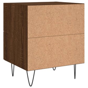 Nachtkastjes 2 st 40x35x47,5 cm bewerkt hout bruin eikenkleur 8720845908867 9