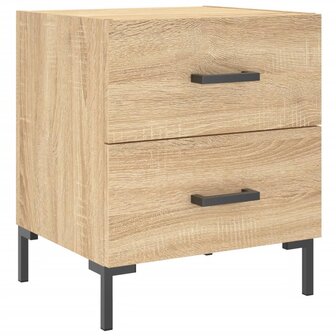 Nachtkastjes 2 st 40x35x47,5 cm bewerkt hout sonoma eikenkleur 8720845908942 5