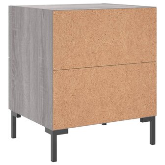 Nachtkastje 40x35x47,5 cm bewerkt hout grijs sonoma eikenkleur 8720845908997 8