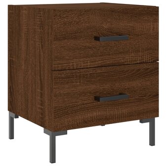 Nachtkastjes 2 st 40x35x47,5 cm bewerkt hout bruin eikenkleur 8720845909024 5