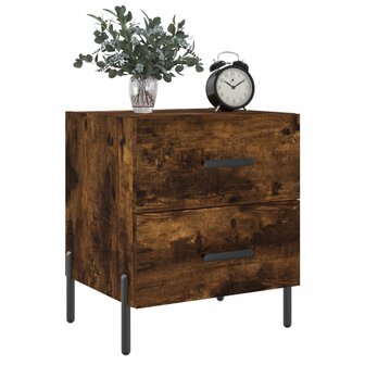 Nachtkastjes 2 st 40x35x47,5 cm bewerkt hout gerookt eikenkleur 8720845909147 3