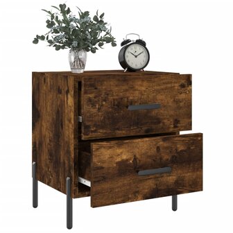 Nachtkastjes 2 st 40x35x47,5 cm bewerkt hout gerookt eikenkleur 8720845909147 4