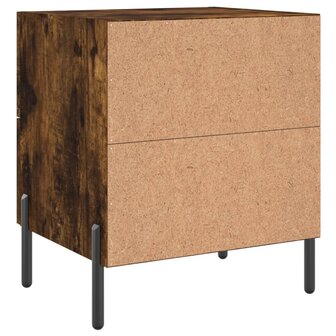 Nachtkastjes 2 st 40x35x47,5 cm bewerkt hout gerookt eikenkleur 8720845909147 9