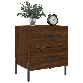 Nachtkastjes 2 st 40x35x47,5 cm bewerkt hout bruin eikenkleur 8720845909185 3