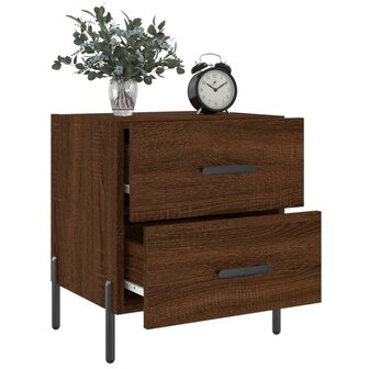 Nachtkastjes 2 st 40x35x47,5 cm bewerkt hout bruin eikenkleur 8720845909185 4