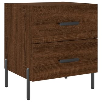 Nachtkastjes 2 st 40x35x47,5 cm bewerkt hout bruin eikenkleur 8720845909185 5