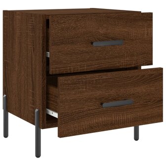 Nachtkastjes 2 st 40x35x47,5 cm bewerkt hout bruin eikenkleur 8720845909185 8