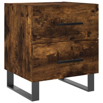 Nachtkastjes 2 st 40x35x47,5 cm bewerkt hout gerookt eikenkleur 8720845909468 5