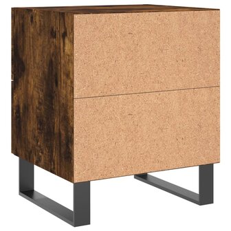 Nachtkastjes 2 st 40x35x47,5 cm bewerkt hout gerookt eikenkleur 8720845909468 9