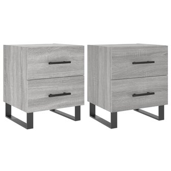 Nachtkastjes 2 st 40x35x47,5 cm bewerkt hout grijs sonoma eiken 8720845909482 2