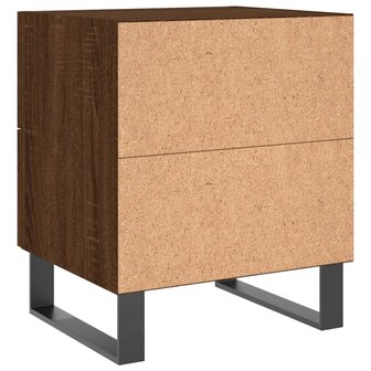 Nachtkastje 40x35x47,5 cm bewerkt hout bruin eikenkleur 8720845909499 8