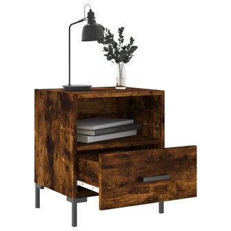 Nachtkastjes 2 st 40x35x47,5 cm bewerkt hout gerookt eikenkleur 8720845910266 3