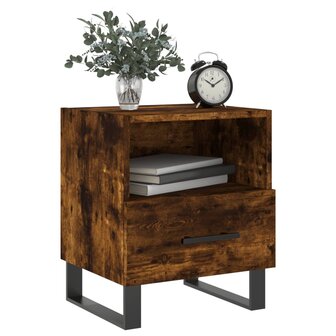 Nachtkastjes 2 st 40x35x47,5 cm bewerkt hout gerookt eikenkleur 8720845910747 4