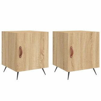 Nachtkastjes 2 st 40x40x50 cm bewerkt hout sonoma eikenkleurig 8720845910860 2