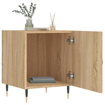 Nachtkastjes 2 st 40x40x50 cm bewerkt hout sonoma eikenkleurig 8720845911027 3