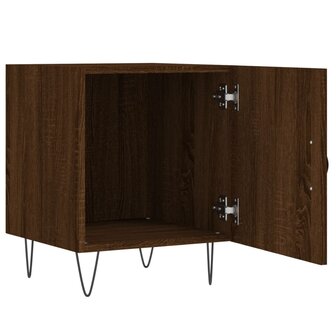 Nachtkastjes 2 st 40x40x50 cm bewerkt hout bruin eikenkleur 8720845911423 8