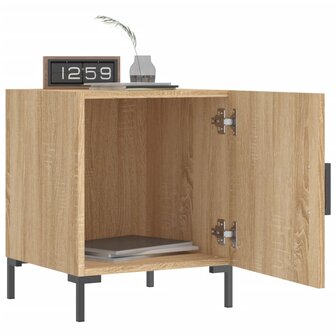 Nachtkastjes 2 st 40x40x50 cm bewerkt hout sonoma eikenkleurig 8720845911508 9