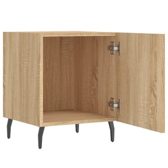 Nachtkastjes 2 st 40x40x50 cm bewerkt hout sonoma eikenkleurig 8720845911829 5