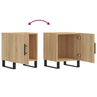 Nachtkastjes 2 st 40x40x50 cm bewerkt hout sonoma eikenkleurig 8720845911980 10