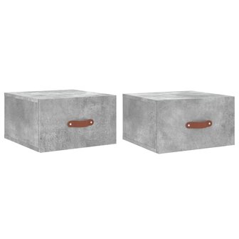 Nachtkastjes 2 st wandgemonteerd 35x35x20 cm betongrijs 8720845946227 2