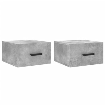 Nachtkastjes 2 st wandgemonteerd 35x35x20 cm betongrijs 8720845946869 2