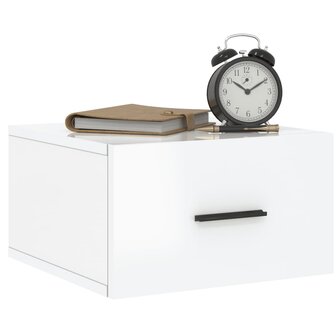 Nachtkastjes 2 st wandgemonteerd 35x35x20 cm hoogglans wit 8720845946982 3