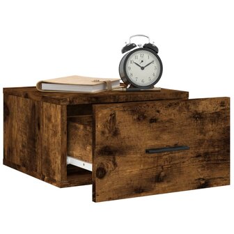 Nachtkastjes 2 st wandgemonteerd 35x35x20 cm gerookt eikenkleur 8720845947040 4