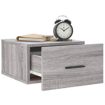 Nachtkastjes 2 st wandgemonteerd 35x35x20 cm grijs sonoma eiken 8720845947064 4