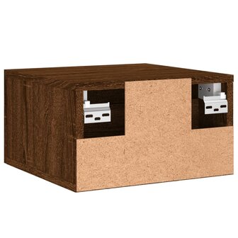 Nachtkastjes 2 st wandgemonteerd 35x35x20 cm bruin eikenkleur 8720845947088 9