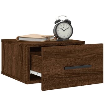 Nachtkastjes 2 st wandgemonteerd 35x35x20 cm bruin eikenkleur 8720845947248 4