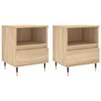 Nachtkastjes 2 st 40x35x50 cm sonoma eikenkleurig 8721012109940 2