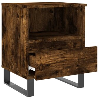 Nachtkastjes 2 st 40x35x50 cm bewerkt hout gerookt eikenkleurig 8721012110304 7