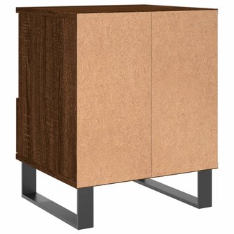 Nachtkastje 40x35x50 cm bewerkt hout bruin eikenkleur 8721012110335 8