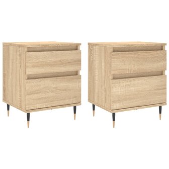 Nachtkastjes 2 st 40x35x50 cm sonoma eikenkleurig 8721012110427 2