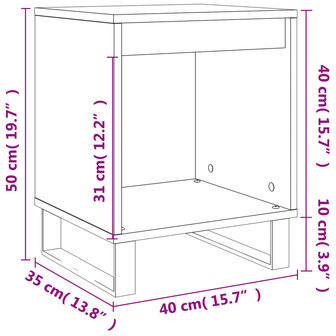 Nachtkastjes 2 st 40x35x50 cm bewerkt hout wit 8721012111165 10